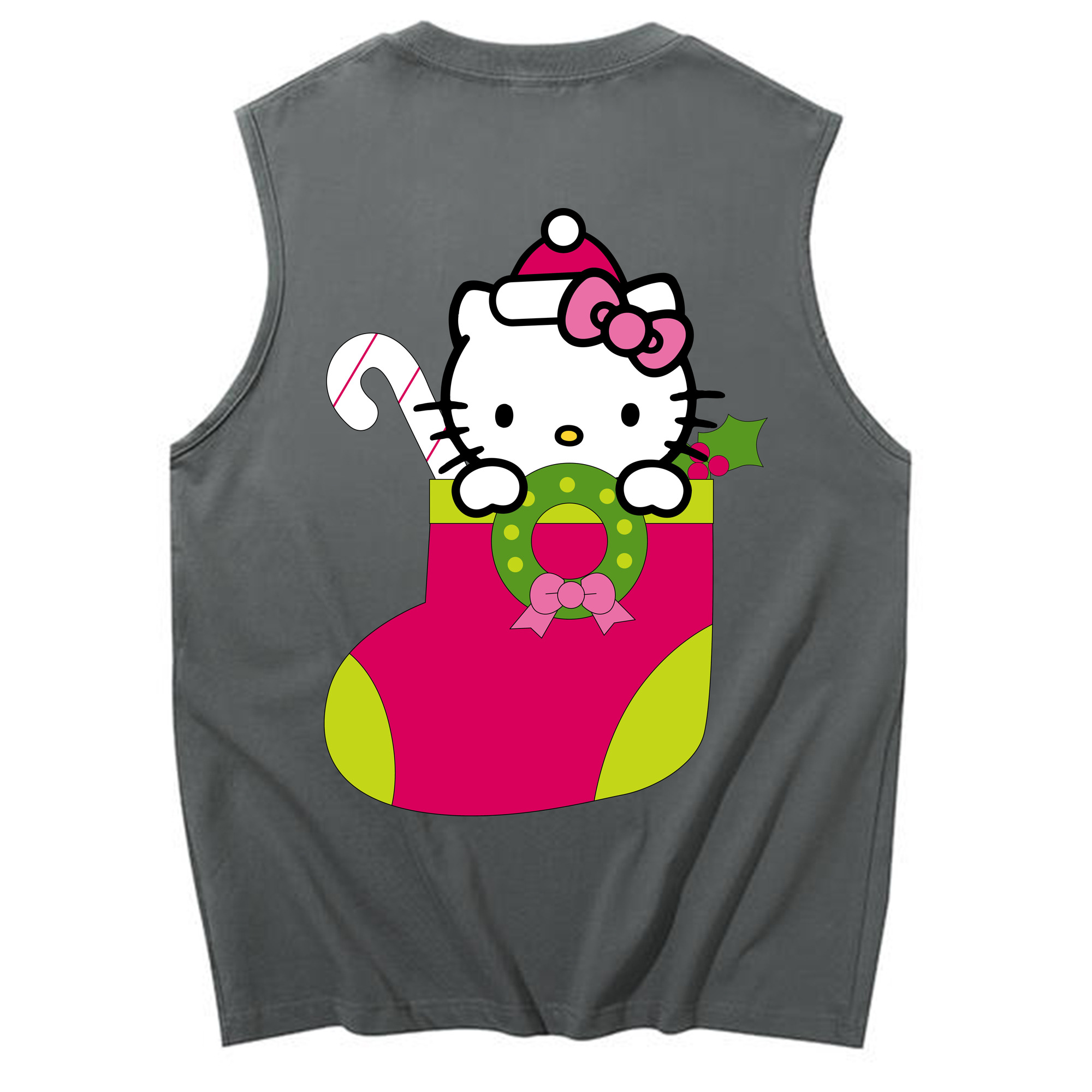 （画像用） Hello Kitty ハローキティ コットン100％タンクトップ（背面プリント）